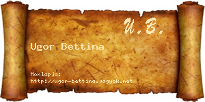 Ugor Bettina névjegykártya