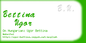 bettina ugor business card